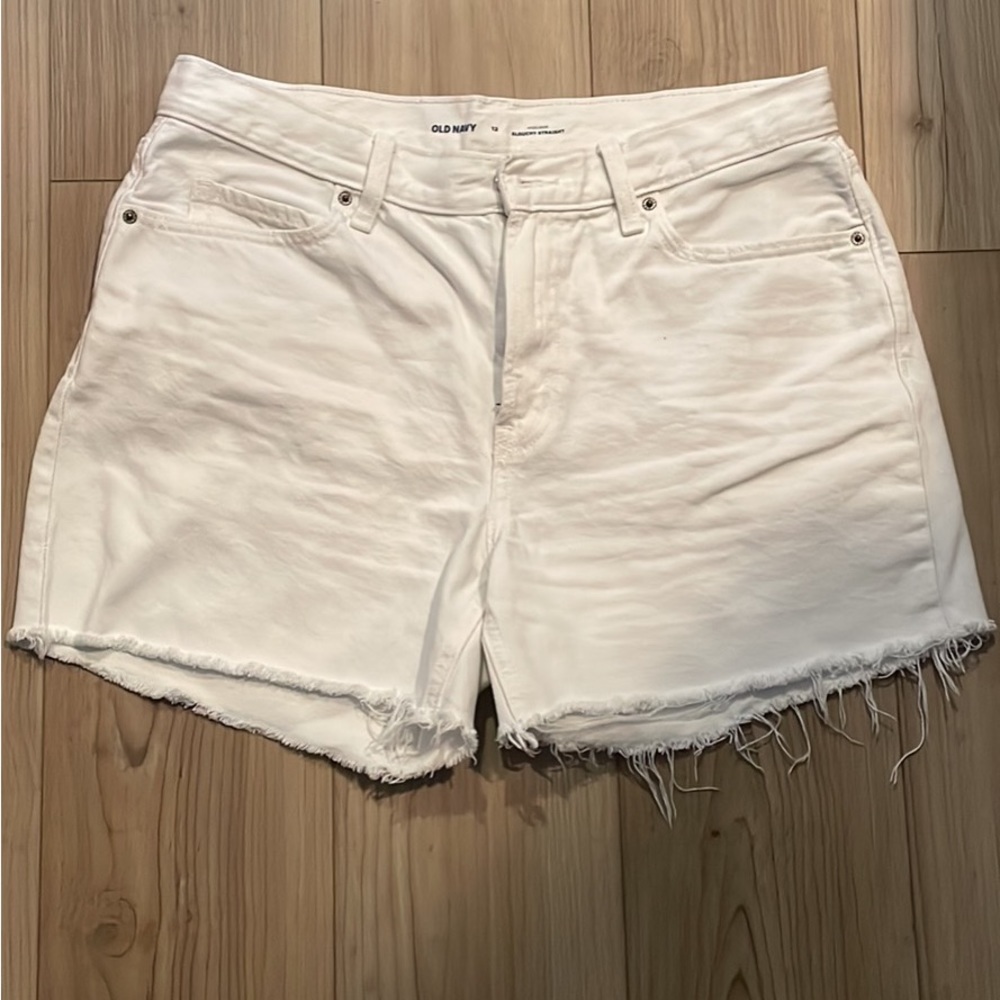 Old Navy white denim shorts original slouch